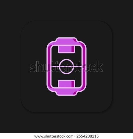 Filled outline Table football game hobby or leisure icon isolated on black background. Sport team football players. Flat filled outline style with shadow. Vector