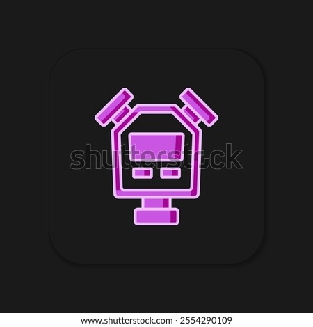 Filled outline Stopwatch icon isolated on black background. Time timer sign. Chronometer sign. Flat filled outline style with shadow. Vector