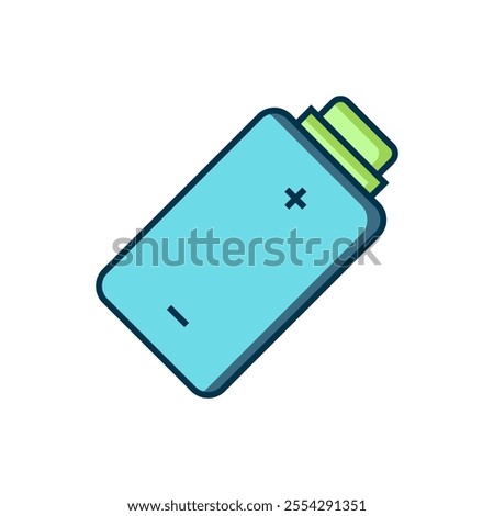 Filled outline Battery charge level indicator icon isolated on white background. Flat filled outline style with shadow. Vector