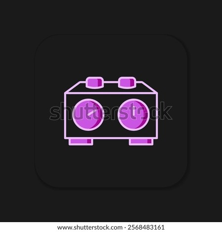 Filled outline Time chess clock icon isolated on black background. Sport equipment. Flat filled outline style with shadow. Vector