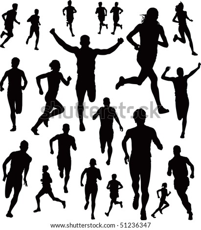 Runner Silhouette Vector Graphics | Download Free Vector Art | Free-Vectors