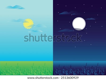 Day and Night Portrait Background