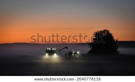 Similar – Foto Bild Trecker im Nebel Allee