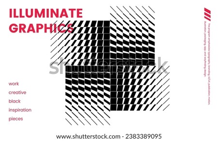 Abstract geometric vector pattern geometric composition with transformation effects poster, printing, textile