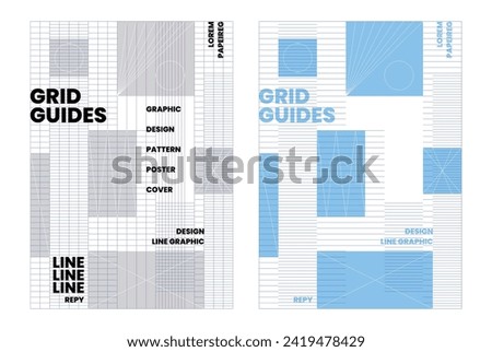 grid line graphic poster design horizontal vertical lines graph paper cross square checked stripe lines layout editorial concept template note minimal simple background abstract line pattern book