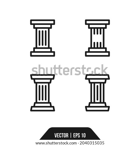 the best vector pilar line icon for your law design Foto stock © 