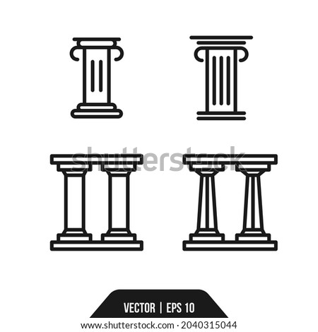 the best vector pilar line icon for your law design Foto stock © 