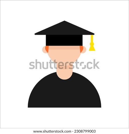 Graduation student Avatar icon. graduate students and best students people icon vector illustration