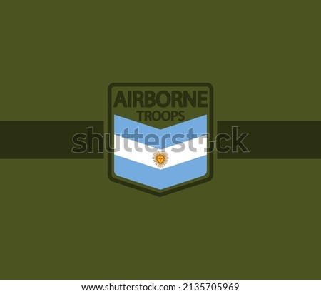 Argentinian army	emblem template. eps10