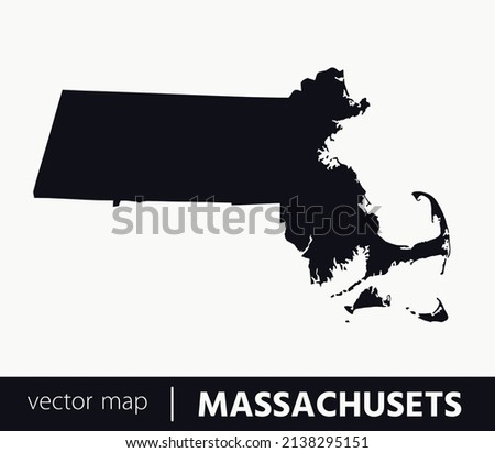 U.S states map. State of Massachusetts vector map. you can use it for any needs.
