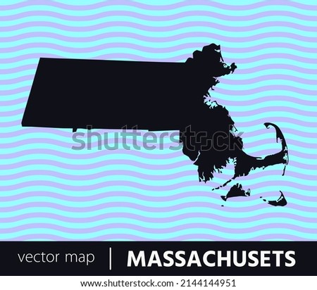 U.S states map. State of Massachusetts vector map. you can use it for any needs.	