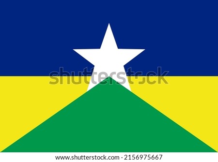 Flag of Rondônia. Flags of the states of brazil