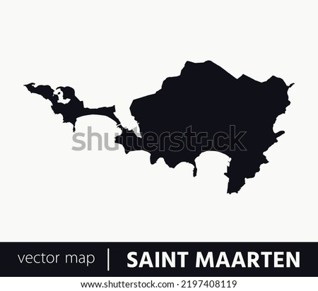 High Detailed Vector Map - Saint Martin	
