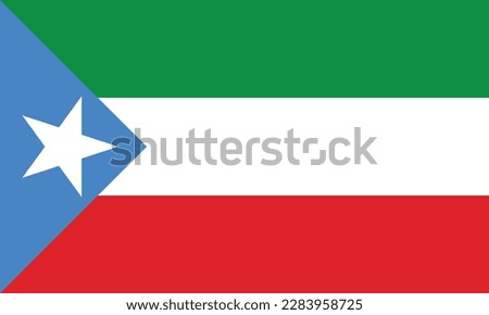 Regions of Ethiopia. Flag of Somali Region. vector EPS file.
