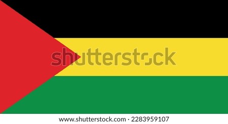 Regions of Ethiopia. Flag of Benishangul-Gumuz Region. vector EPS file.