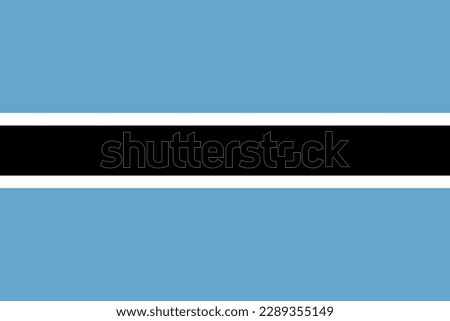 Get high-quality vector file of Botswana's flag and showcase the pride of this Southern African country in your designs. Download now!
