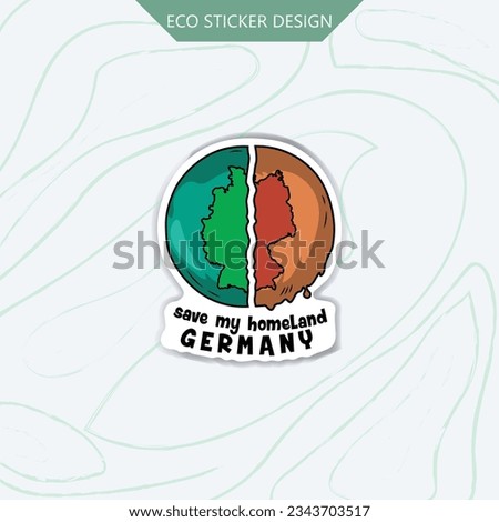 Showcase your love for Germany and nature with our eco-sticker, reminding us to protect our homeland beauty.