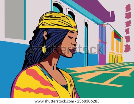 Discover the beauty of Eritrea with our captivating illustration of a girl in Asmara's charming streets. Cultural art at its finest.