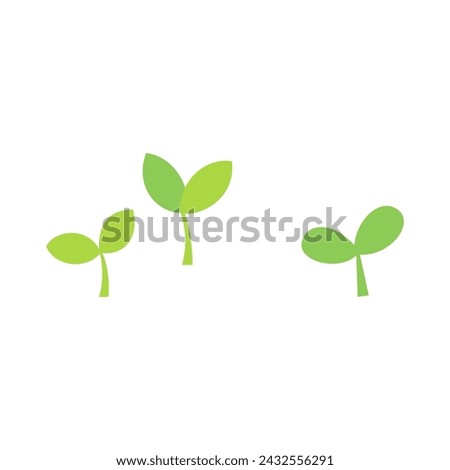 Cute sprout isolated on white background.