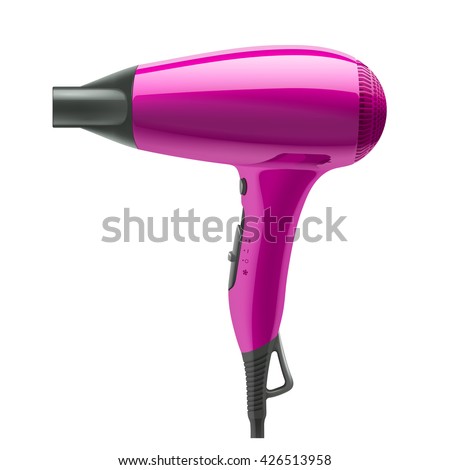 Hair dryer isolated on white background