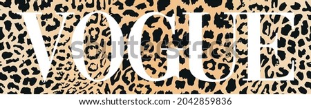  Leopard Animal Vogue Paris Print For T-shirt Slogan Graphic Vector