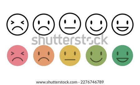 Emotion Face Icon Line width variable
