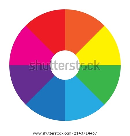 Abstract icon with circular palette. Chart graphic. Rainbow graphic. Ui symbol. Vector illustration. stock image. 