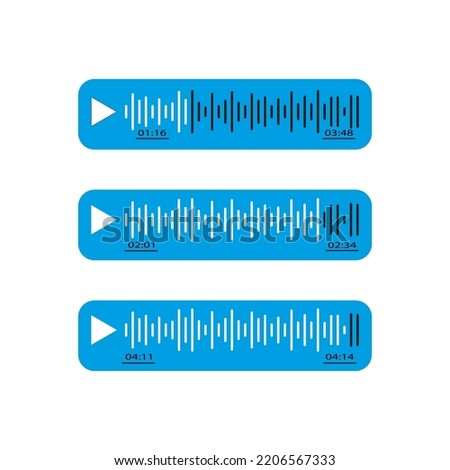 Voice messages icons. Speaker icon. Audio radio app. Vector illustration. Stock image.