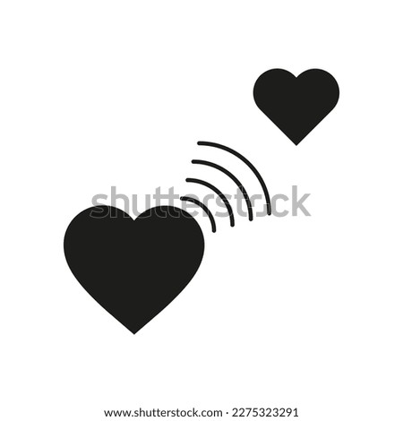 heart wifi icon. Online communication concept. Vector illustration.