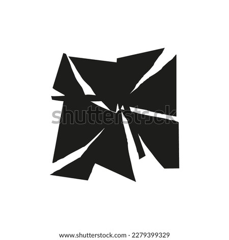 Black shards in abstract style. Vector illustration.