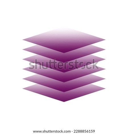 Stacked tower abstract server, HDD, hosting or building construction icon. Vector illustration. E