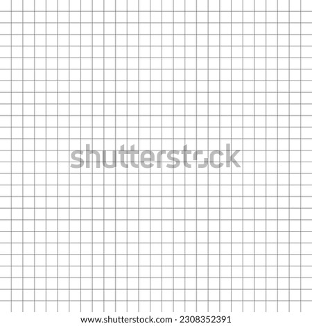 Seamless, repeatable Squares grid, mesh, Graph, Plotting paper pattern, Regular Lattice, grate-grating, Trellis and grill with thin lines. Vector illustration.