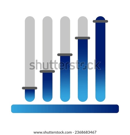 Blue vertical sliders, adjusters. Vector illustration. EPS 10.