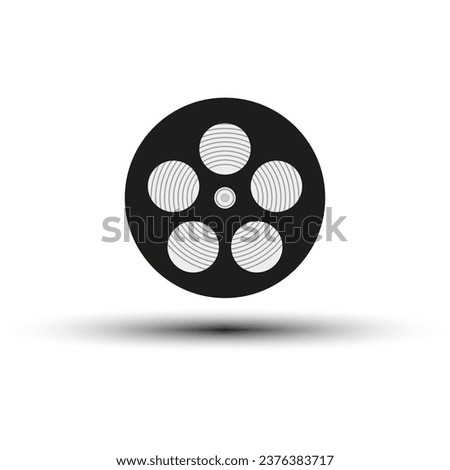 Movie, film reel icon. Vector illustration. EPS 10.