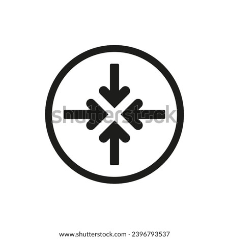 Collide arrows icon. Vector illustration. EPS 10.