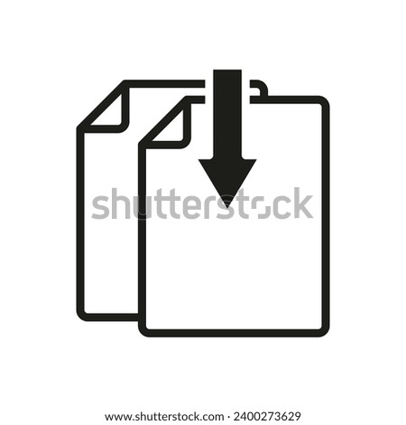 Download document icon. Vector illustration. EPS 10.