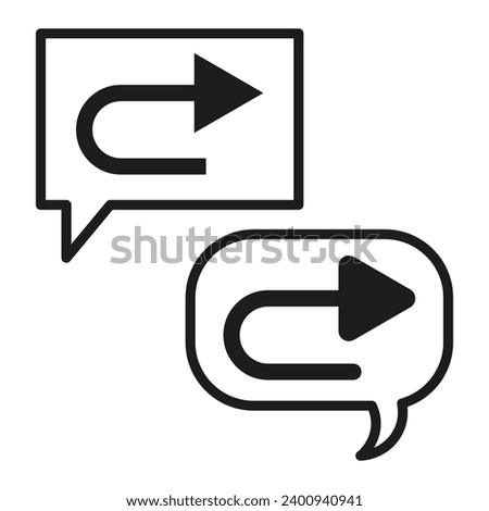 Auto reply icon. Vector illustration. EPS 10.