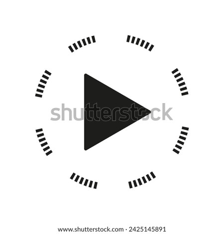 Play button for playing video symbol. Start to play video icon. Vector illustration. EPS 10.