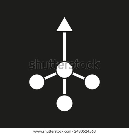 Central node with arrows. Growth direction. Vector illustration. EPS 10.