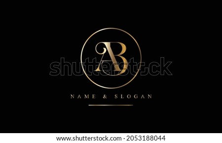 AB, BA abstract letters logo monogram