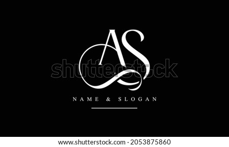 SA, AS abstract letters logo monogram Stok fotoğraf © 