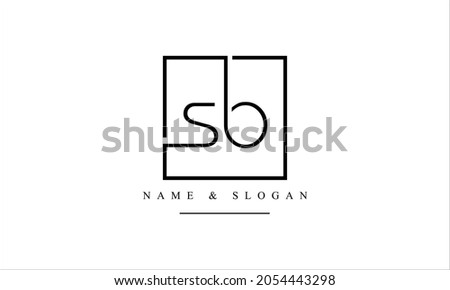 SB, BS abstract letters logo monogram
