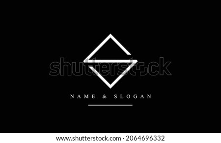 SV, VS, S, V abstract letters logo monogram Stok fotoğraf © 