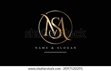 SM, MS, S, M abstract letters logo monogram
