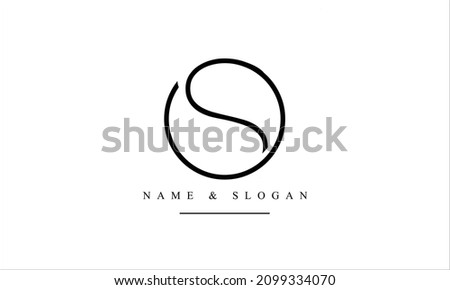 SO, OS, S, O abstract letters logo monogram