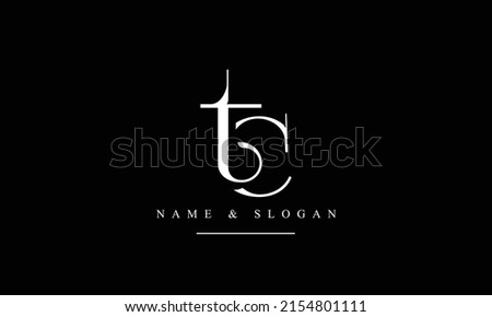 TC, CT, T, C abstract letters logo monogram