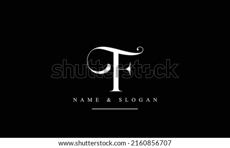 TF, FT, T, F abstract letters logo monogram