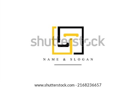 TL, LT, T, L abstract letters logo monogram Stock fotó © 