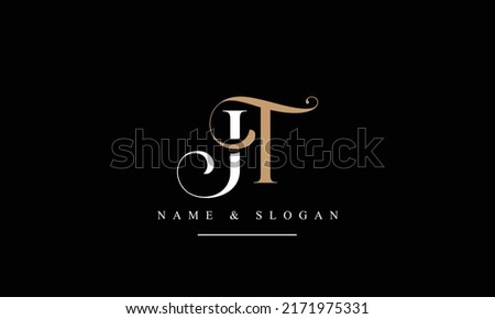 TJ, JT, T, J abstract letters logo monogram