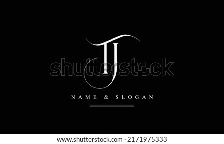 TJ, JT, T, J abstract letters logo monogram